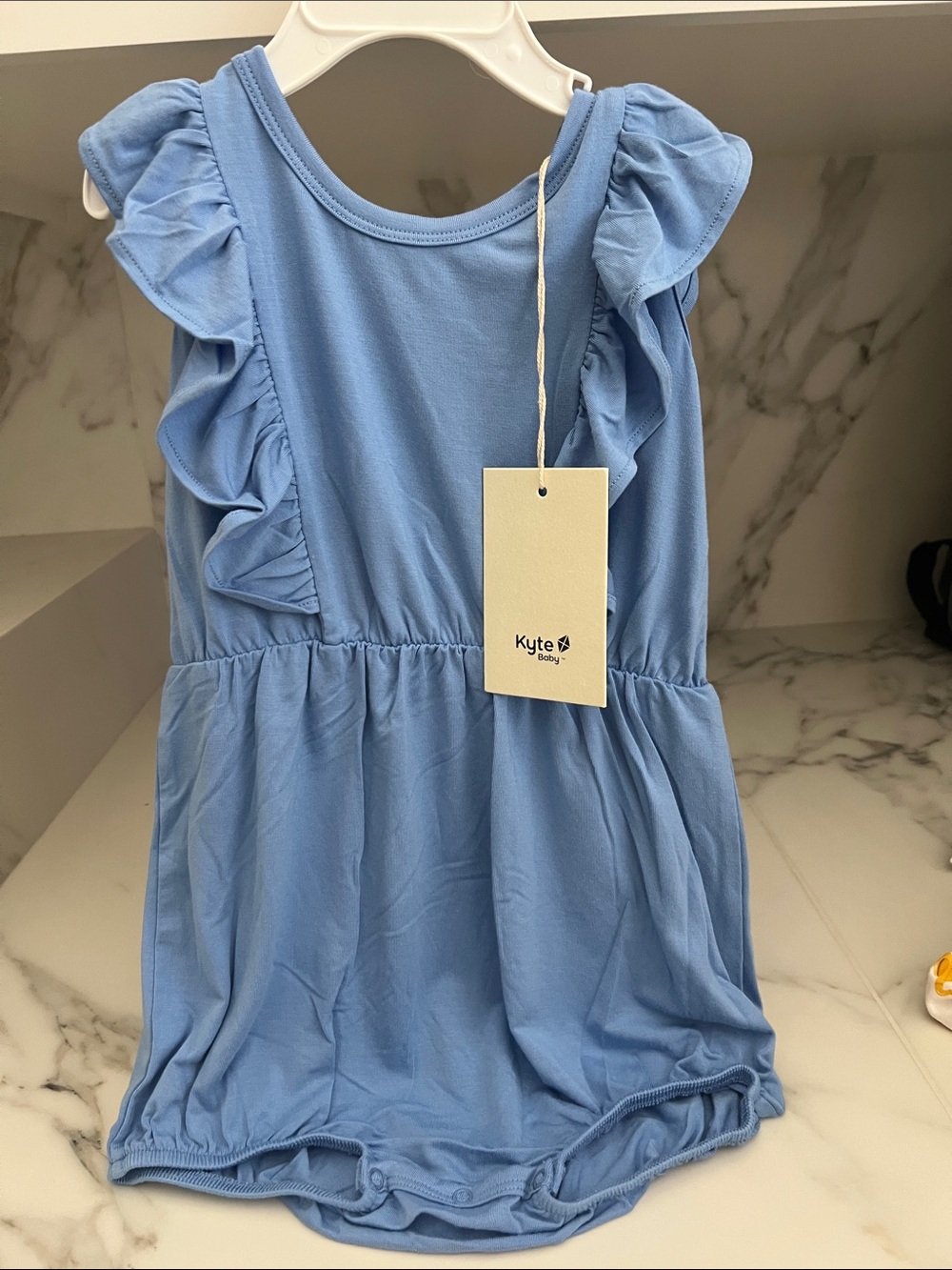 Kyte BABY Light Blue Ruffle Romper
